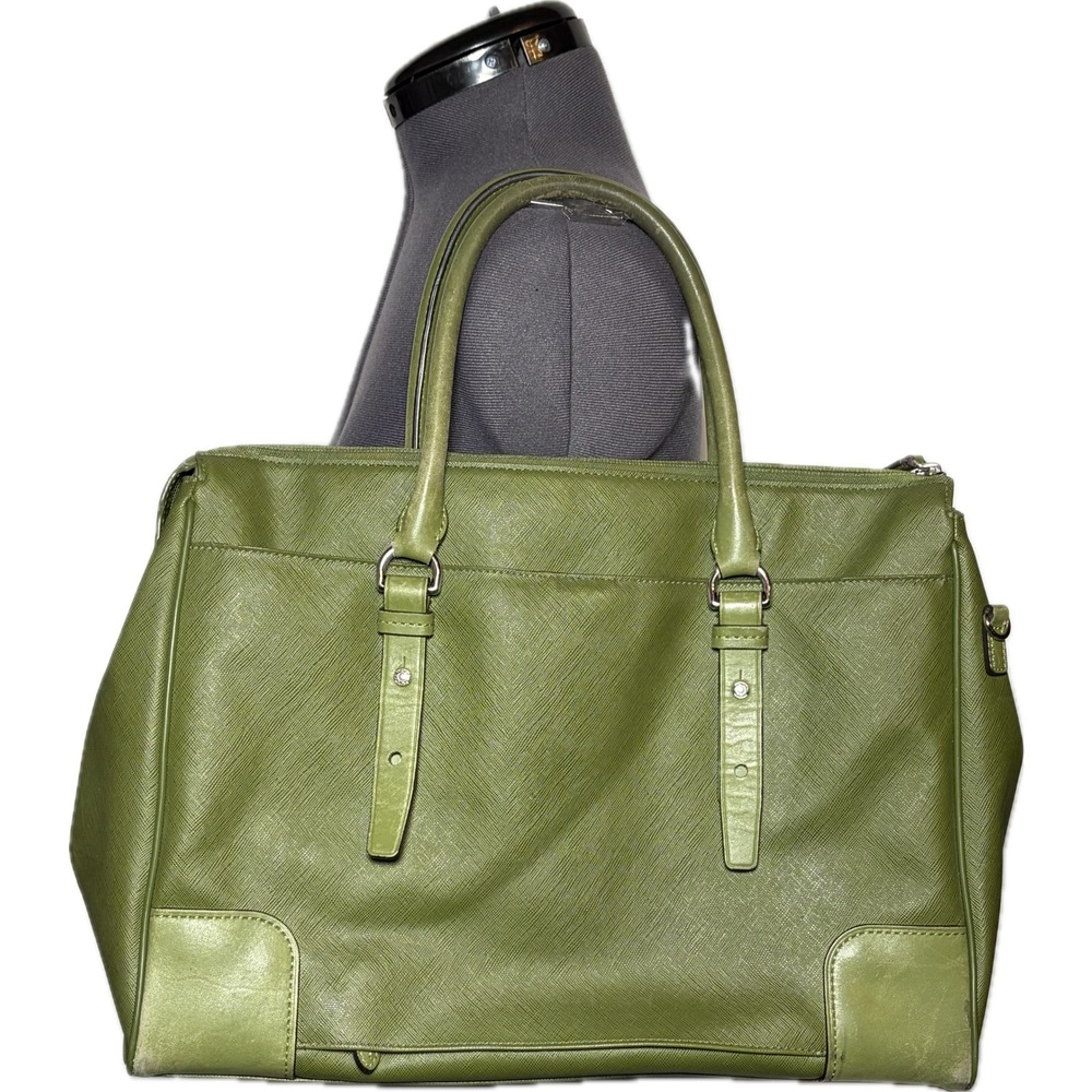 Tumi Villa Ravema Tote Bag Olive Green Work Business Laptop NO STRAP/DAMAGED